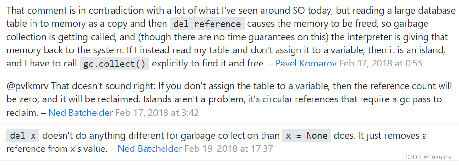 删除变量为什么需要del加gc.collect_del gc.collect-CSDN博客
