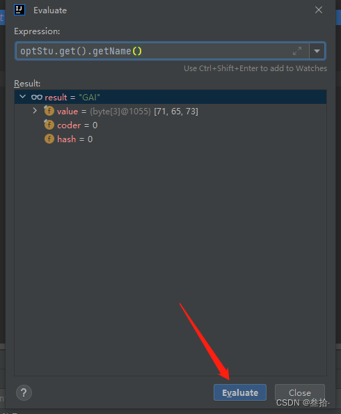 IntelliJ IDEA调试显示表达式结果