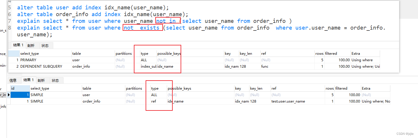 MSQL系列(七) Mysql实战-SQL语句Join，exists，in的区别