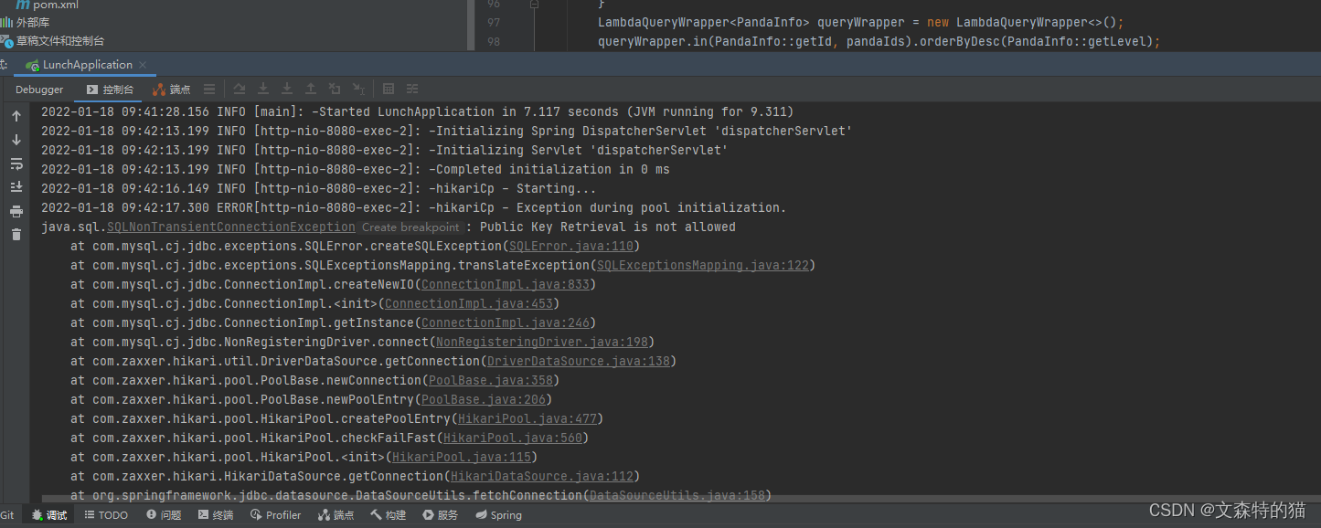 解决 Failed to obtain JDBC Connection; nested exception is java.sql ...