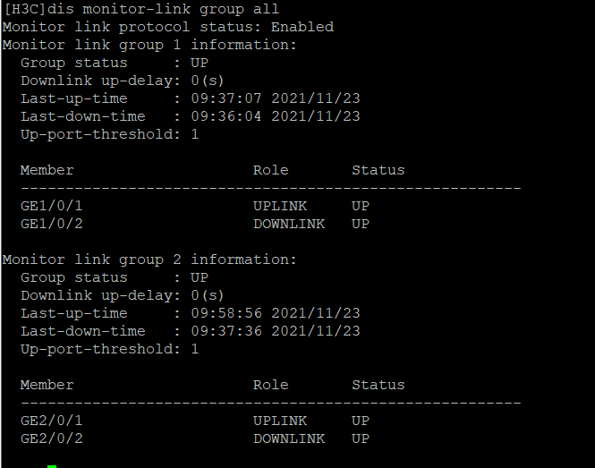 华三交换机monitor双上下联链路备份技术_port monitorlink group 1 downlinkCSDN博客