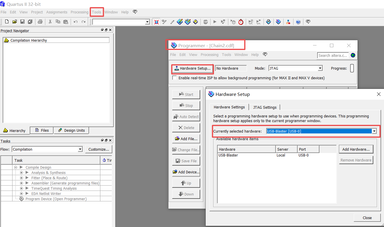 usb blaster not detected by quartus