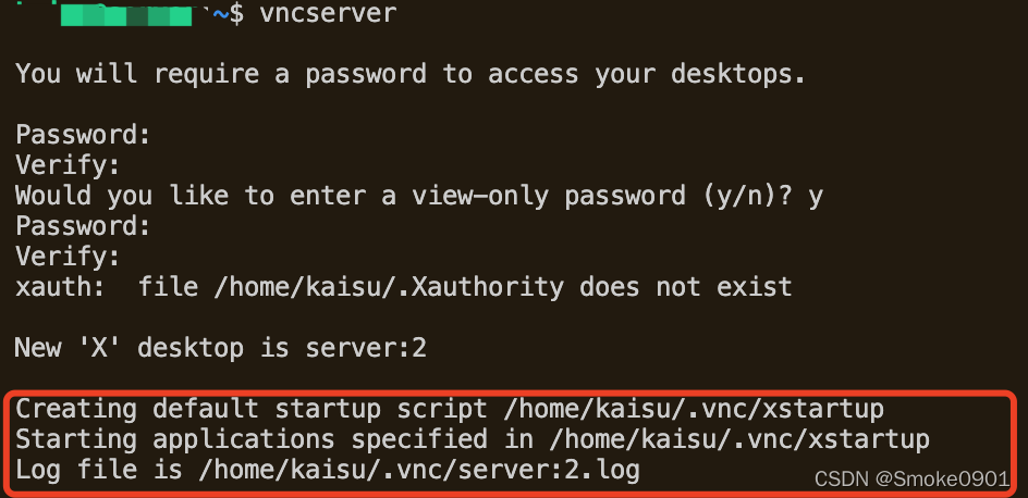 vncserver