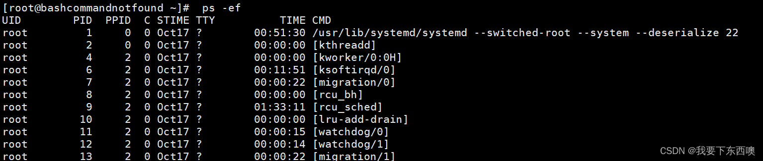 linux ps 命令案例：显示所有进程信息，连同命令行