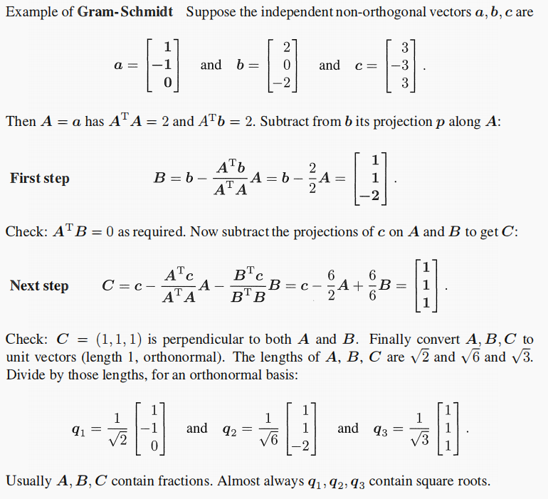 标准正交基（Orthonormal）、施密特正交化（Gram-Schmidt）