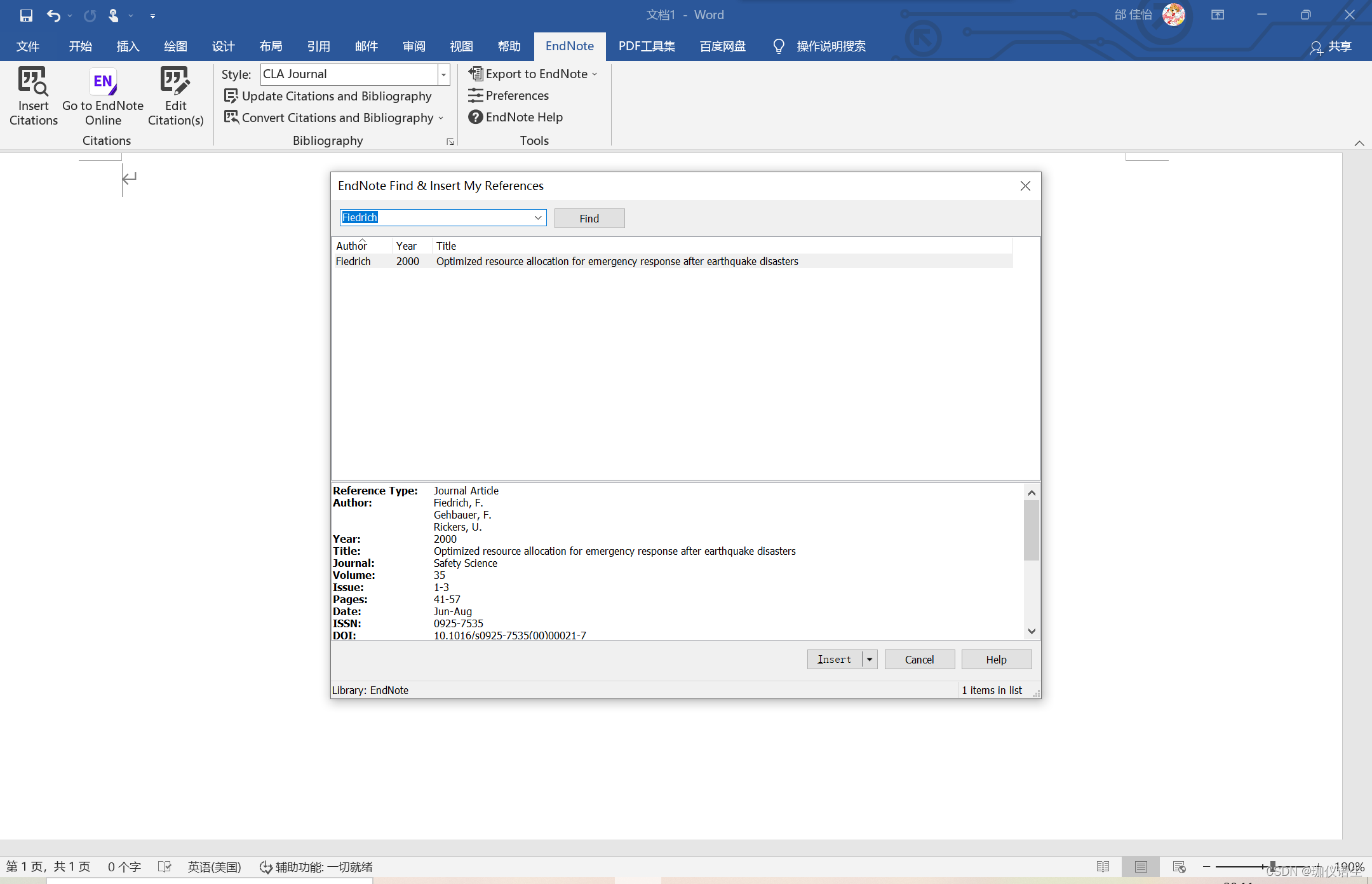 EndNote Online与word相关联_endnote没有注册类-CSDN博客