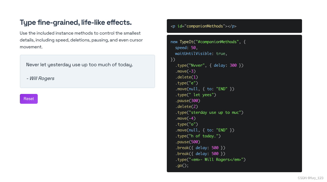 vue3项目使用TypeIt打字机