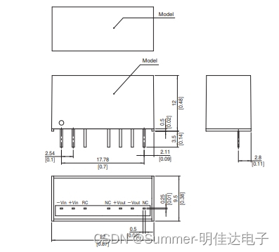 DC/DC 隔离模块MGS102405、MGS102412、MGS60505、MGS62405、MGS62415直流转换器 Module