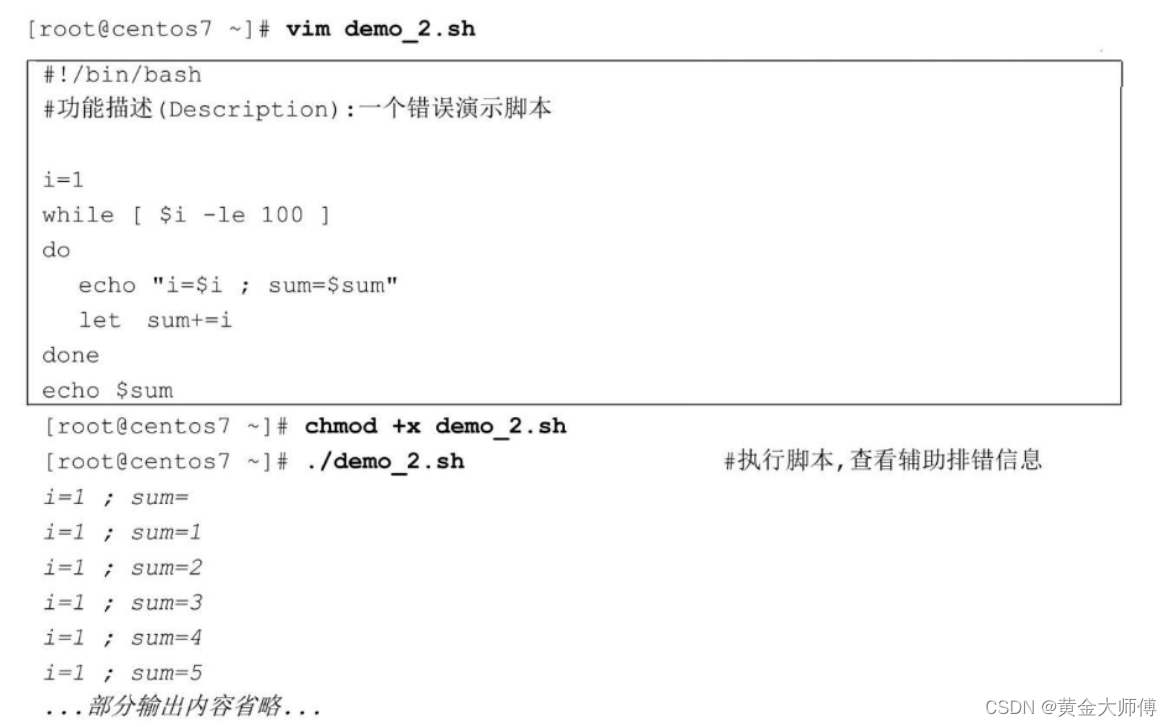 Bash脚本排错技巧 黄金大师傅的博客 Csdn博客