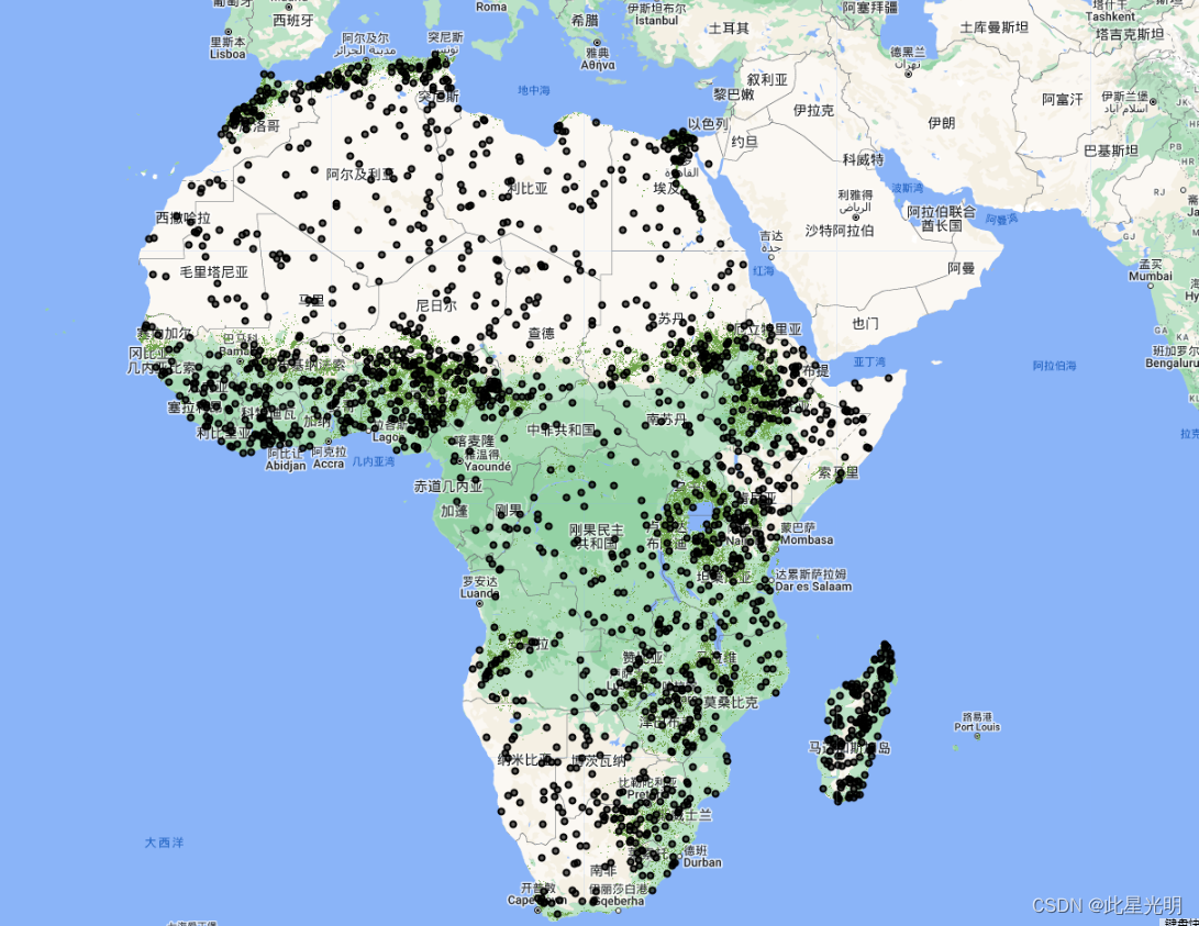 Google Earth Engine（GEE）——2019年数字地球非洲的耕地范围地图