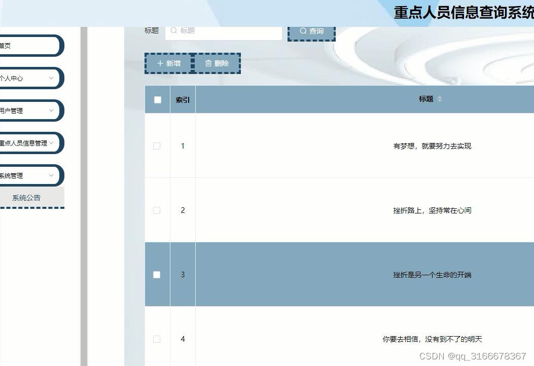 nodejs+vue社区重点人员户籍信息查询系统