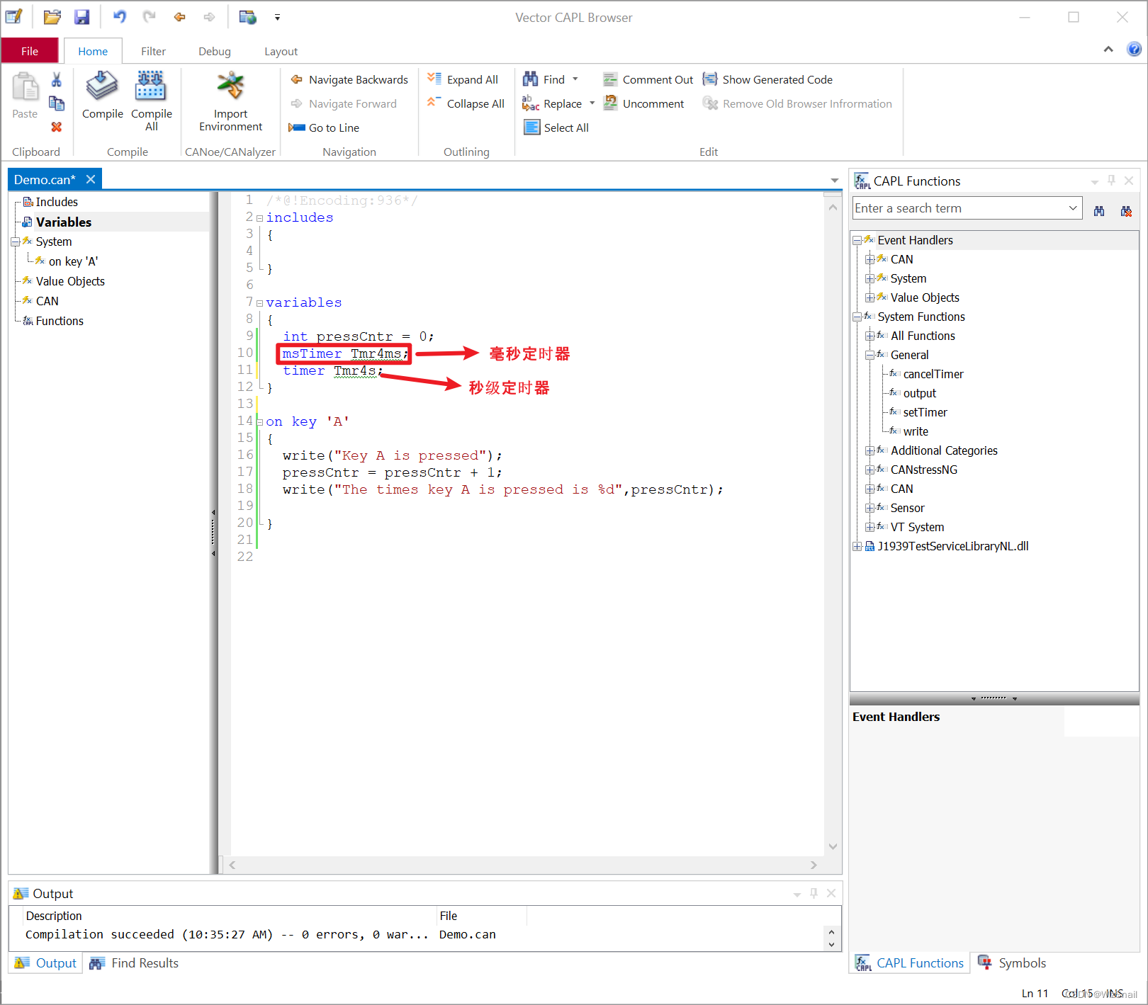 CAPL基础篇CAPL中的定时器操作_capl on timerCSDN博客