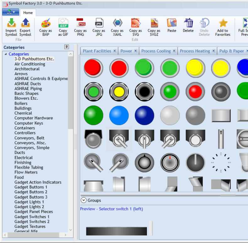 工业组态图标库可直接在组态王博图威纶通触摸屏