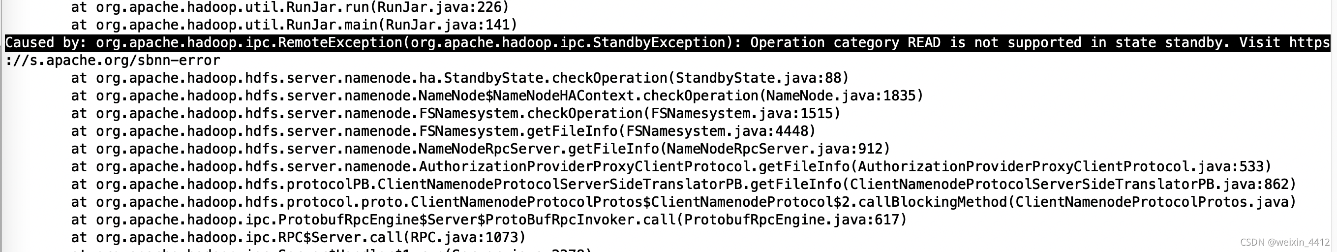 hive无法启动Operation category READ is not supported in state standby