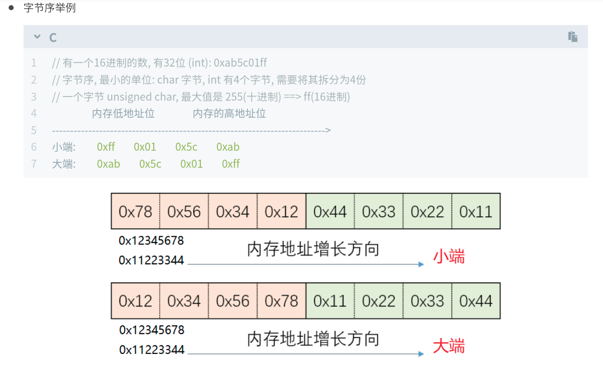 大端存储与小端存储