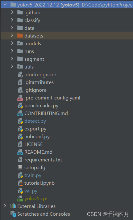 YOLOv5源码详解——项目目录