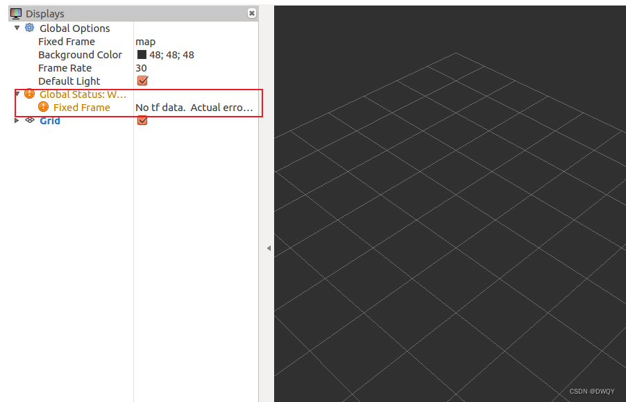 ERROR：No tf data. Actual error: Fixed Frame [map] does not exist 解决办法