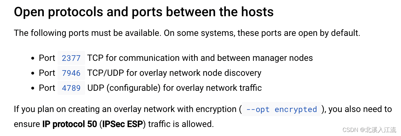 docker swarm port