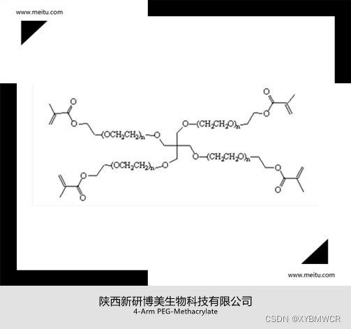 4-Arm PEG-Methacrylate，四臂-聚乙二醇-甲基丙烯酸酯一种多臂聚乙二醇衍生物