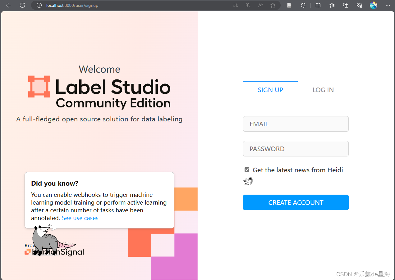 标注工具——Label Studio安装与简单使用_计算机视觉_乐趣de星海-GitCode 开源社区