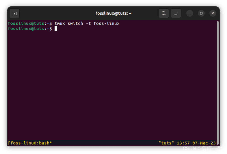 Tmux session switching