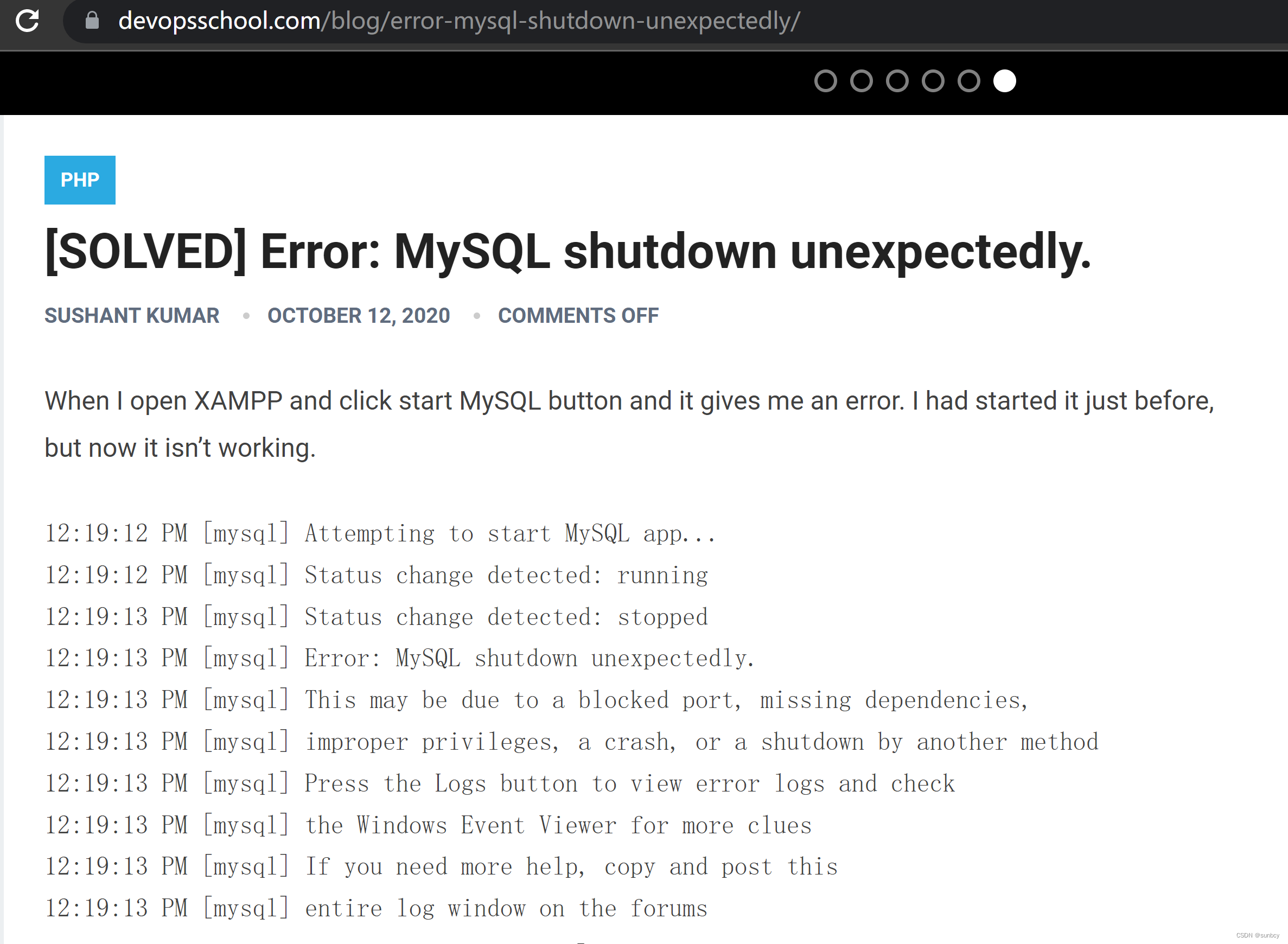 【已解决】Xampp+MySQL+Error: MySQL shutdown unexpectedly._mysql shutdown ...