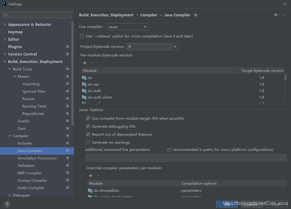 编译版本设置为1.8/8
