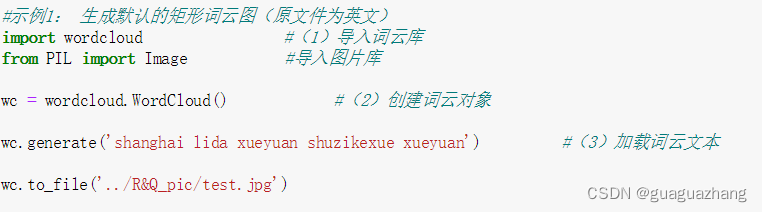python实例5——wordcloud_wordcloud是生成词云的python第三方库,也是python优秀的计算生态之一。下面是一段 ...