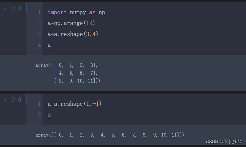 numpy中reshape(1,-1) 和 reshape(-1,1) 的理解