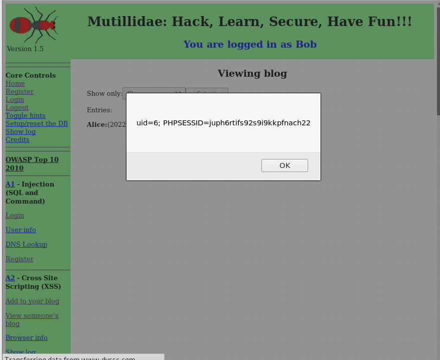 XSS攻击和SQL注入攻击实验过程_tamper data获取cookieCSDN博客