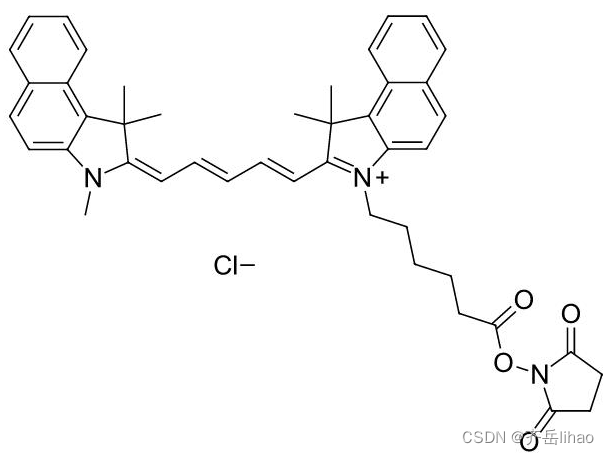 Cy5.5 N-羟基琥珀酰亚胺酯，Cy5.5 nhs ester，CAS:1469277-96-0