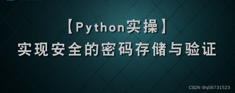 如何在Python中实现安全的密码存储与验证