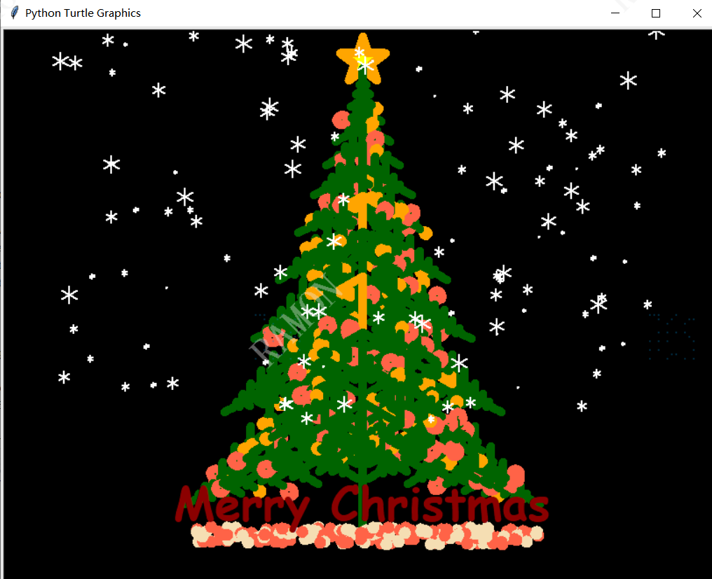 python画棵圣诞树 ~ merry christmas