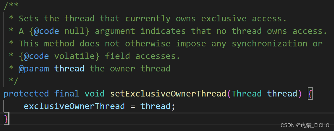 AQS的setExclusiveOwnerThread(Thread)方法