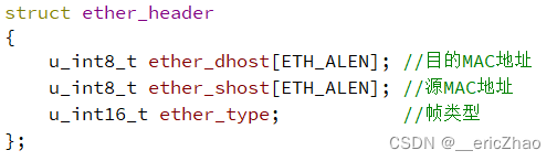 struct ether_header