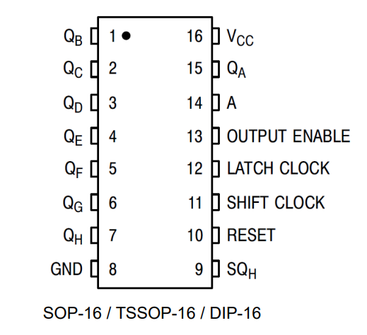 74hc595移位寄存器使用方法