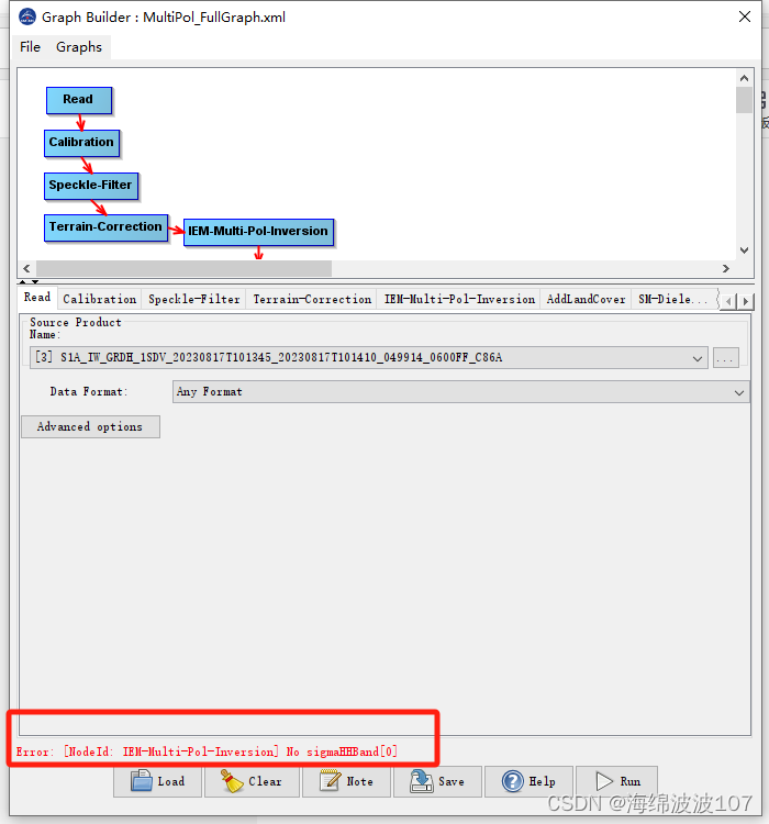 SNAP报错：No sigmaHHBand[0]