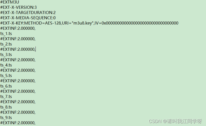 m3u8 file structure