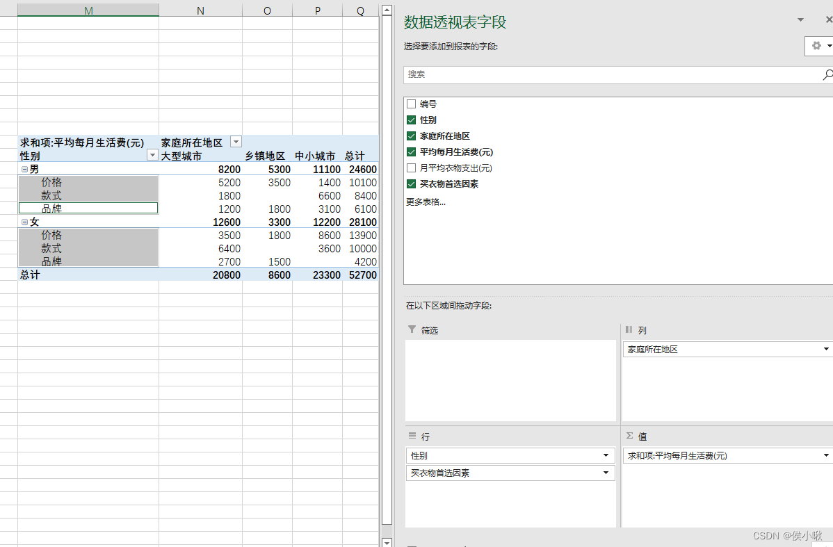 Excel 多条件筛选 与 数据透视表 实现