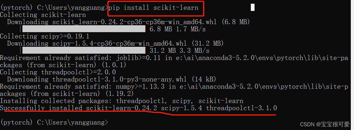 Anaconda安装scikit-learn库报错 解决方案_linkerror: Post-link Script Failed For ...