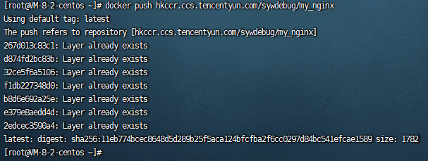推送镜像到仓库
