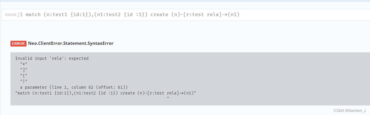 Neo4j Cypher 创建含有空格的Relastionship_relashinship-CSDN博客