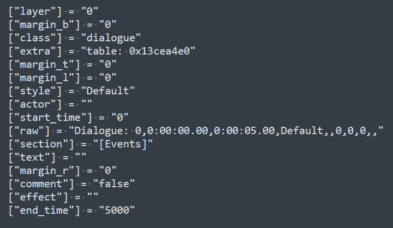 【lua】Aegisub的核心API解读_aegisub project garbage-CSDN博客