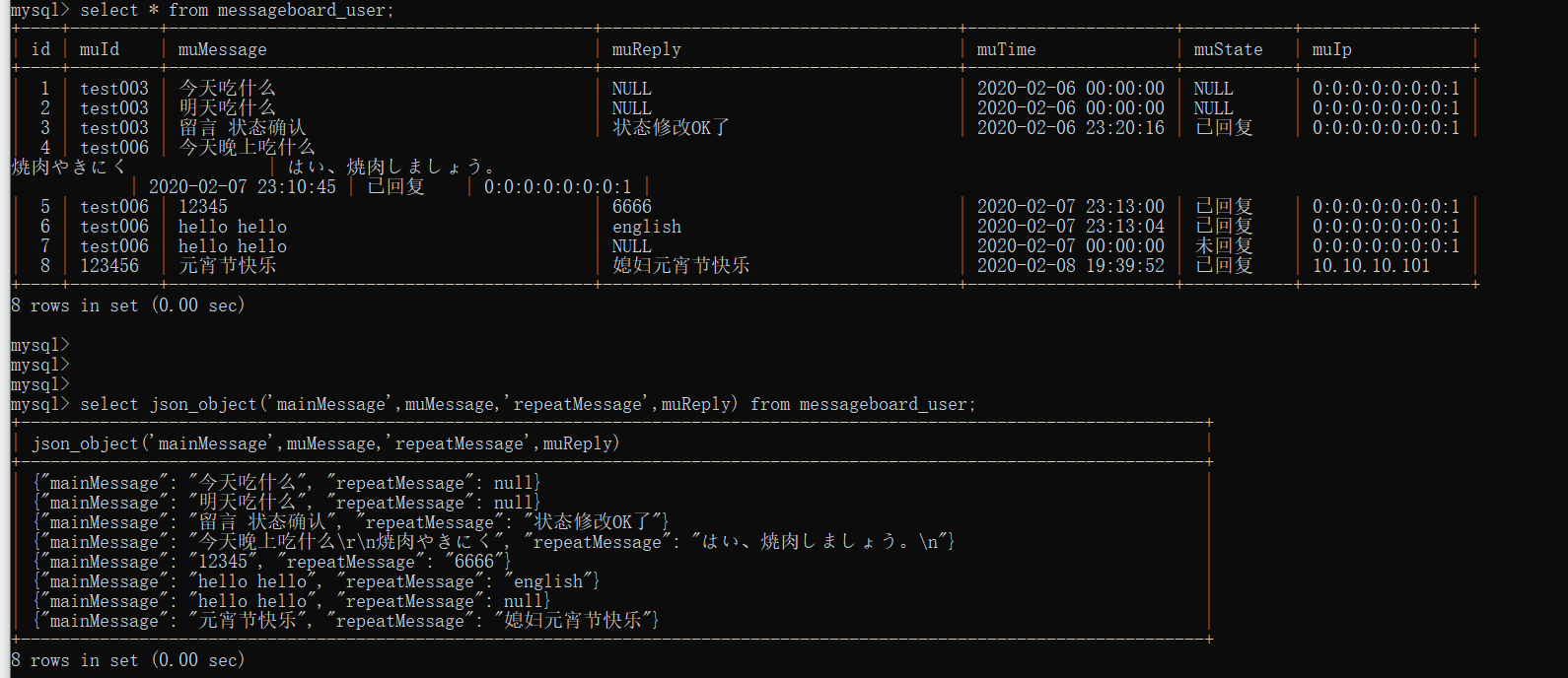 命令行下，Mysql、Postgre、DB2 的一些基本操作