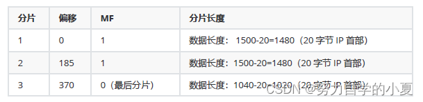 IP分片关键信息