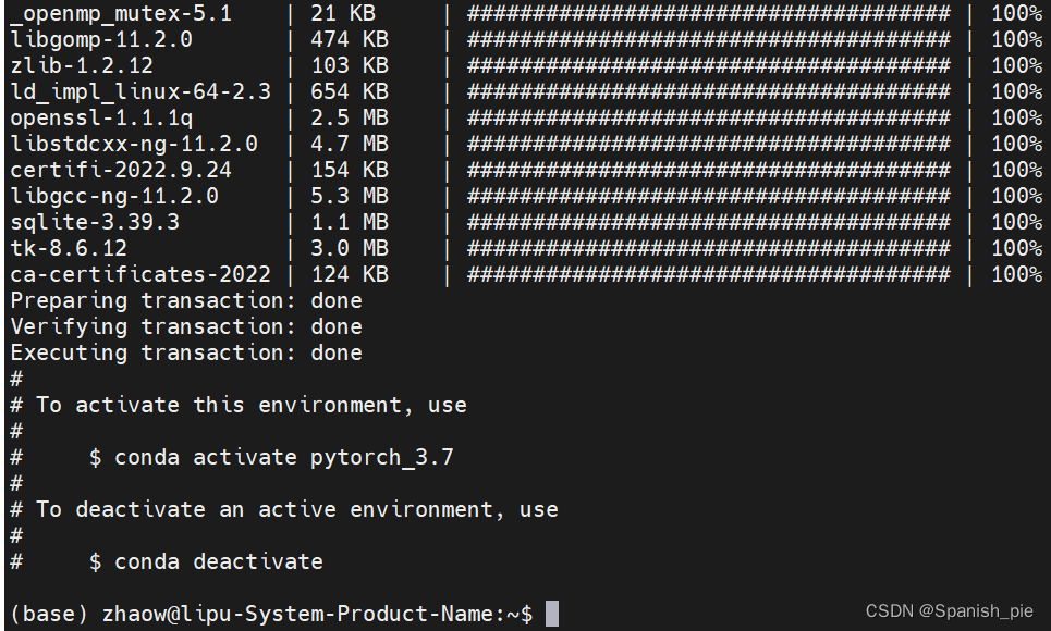 服务器Linux系统安装pytorch配置环境