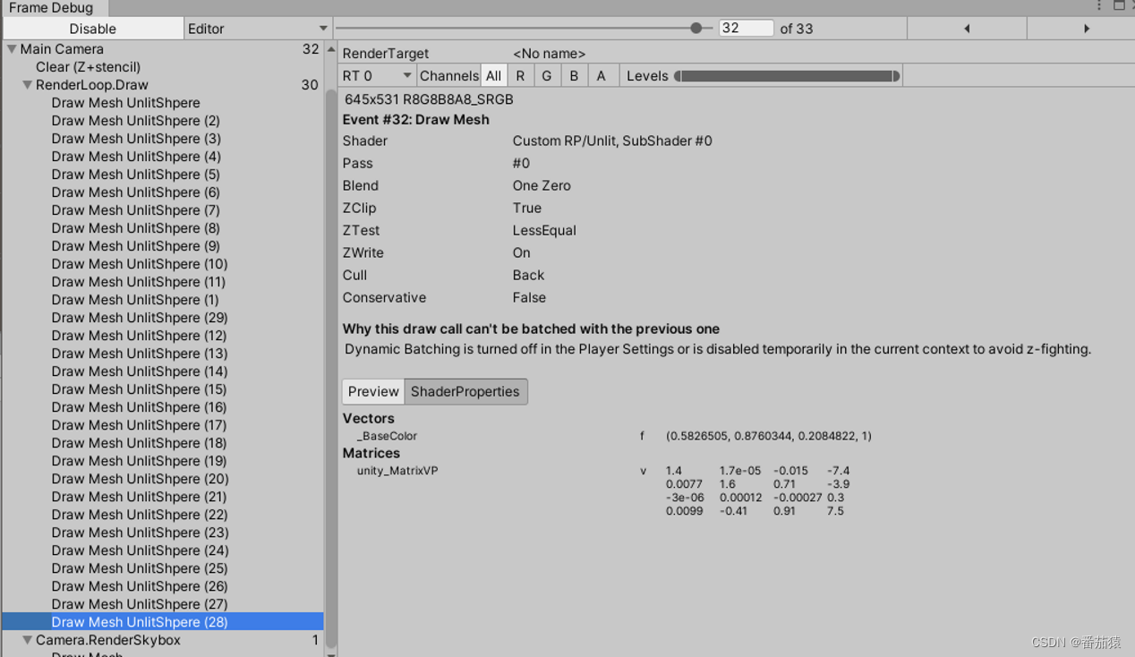 Unity SRP自定义渲染管线学习2.2: 合批(Batching) SRP Batcher