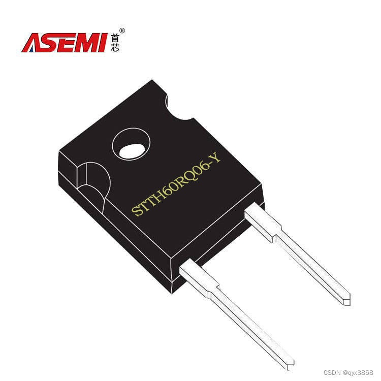 意法STTH60RQ06-Y汽车级快恢复二极管，原厂渠道ASEMI代理