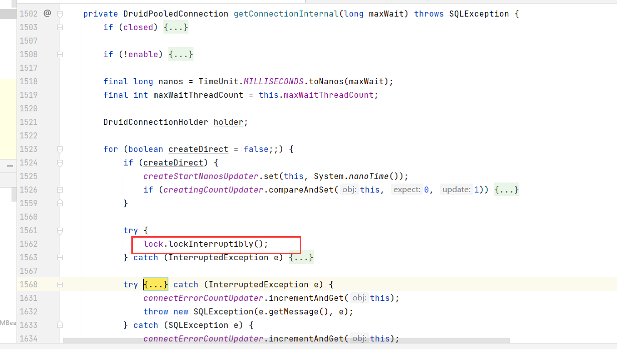 锁定数据据库链接