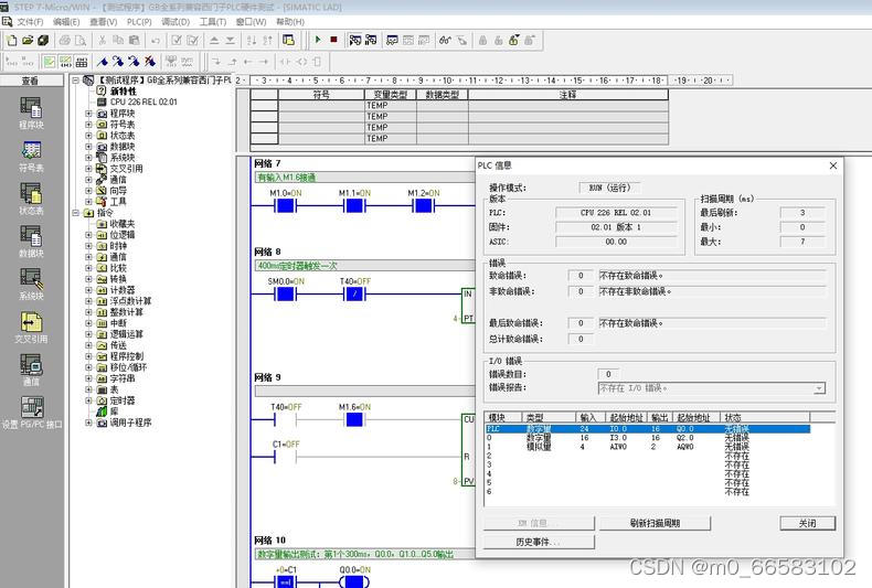 西门子PLC CPU226带网口，生产方案资料